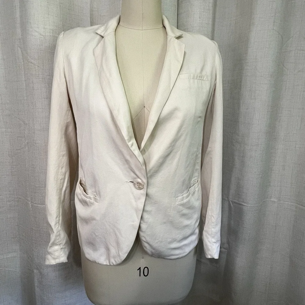 Cartonnier Anthropologie cream blazer ca 32054 size 4 Made In USA